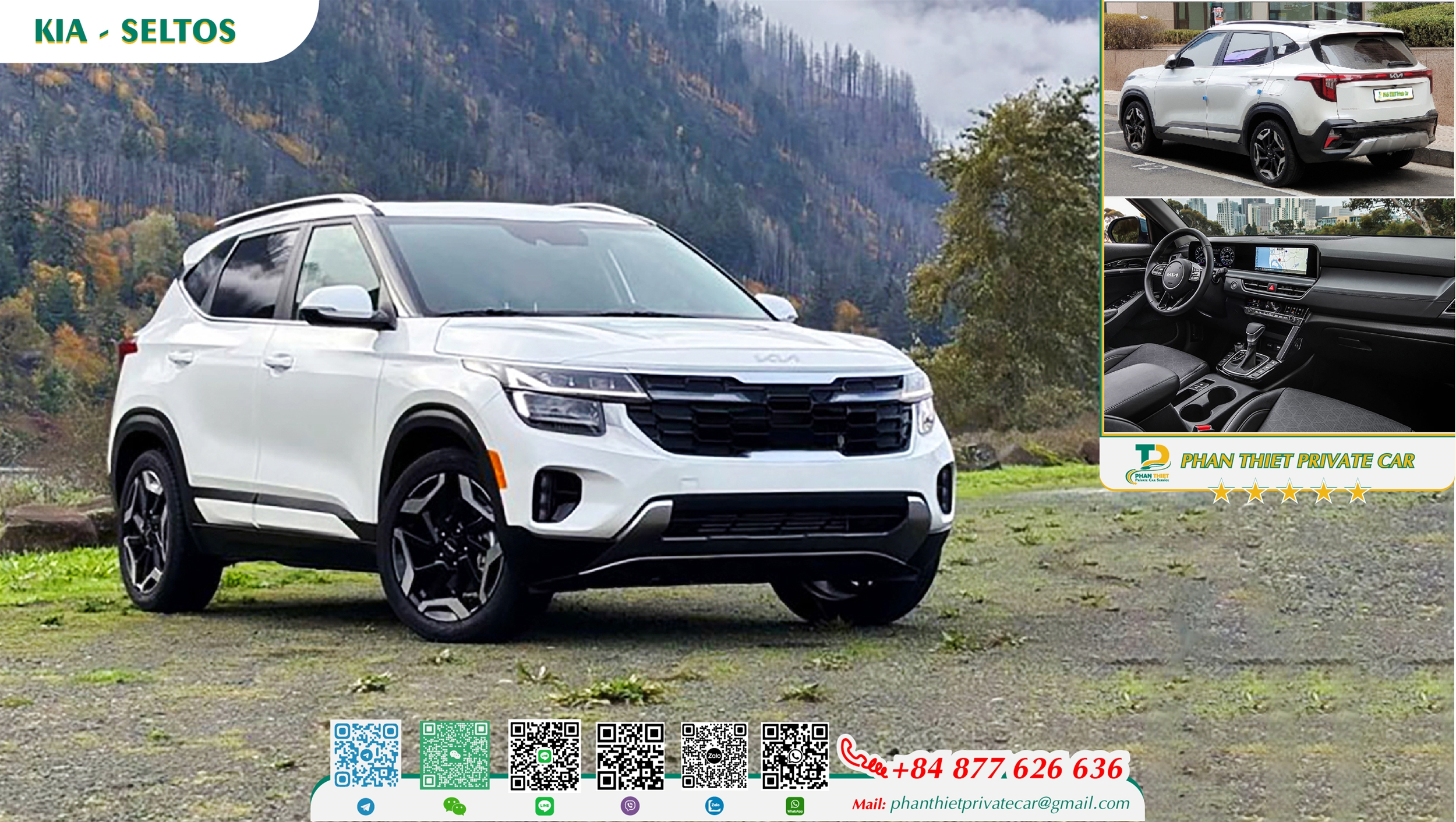 Self-driving SUV Kia - Seltos car rental service in Phan Thiet