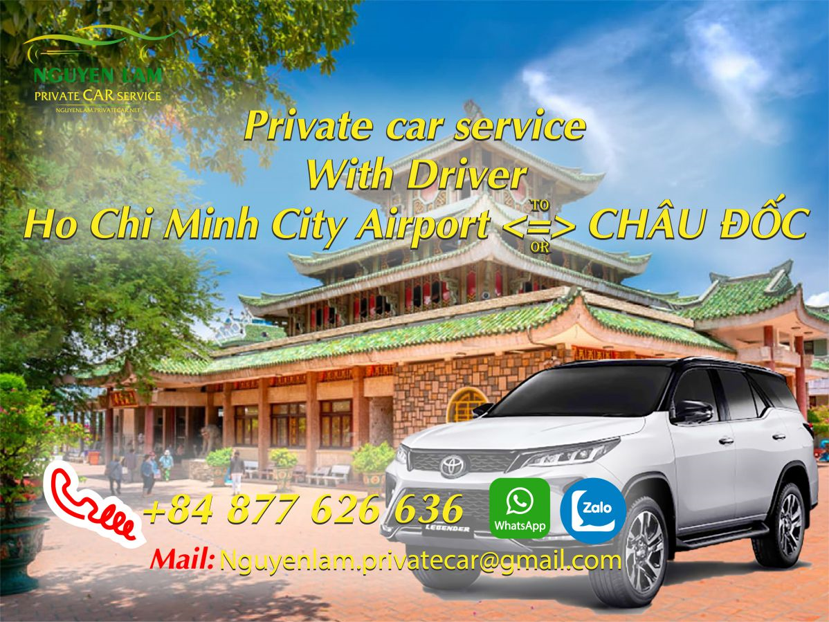 Car rental Ho Chi Minh City <=> Chau Doc (private car with driver)