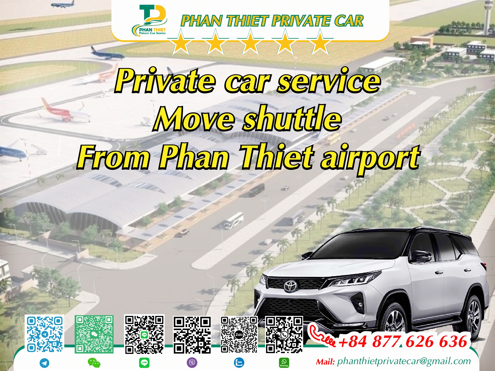 Private car service from Phan Thiet ariport - best price