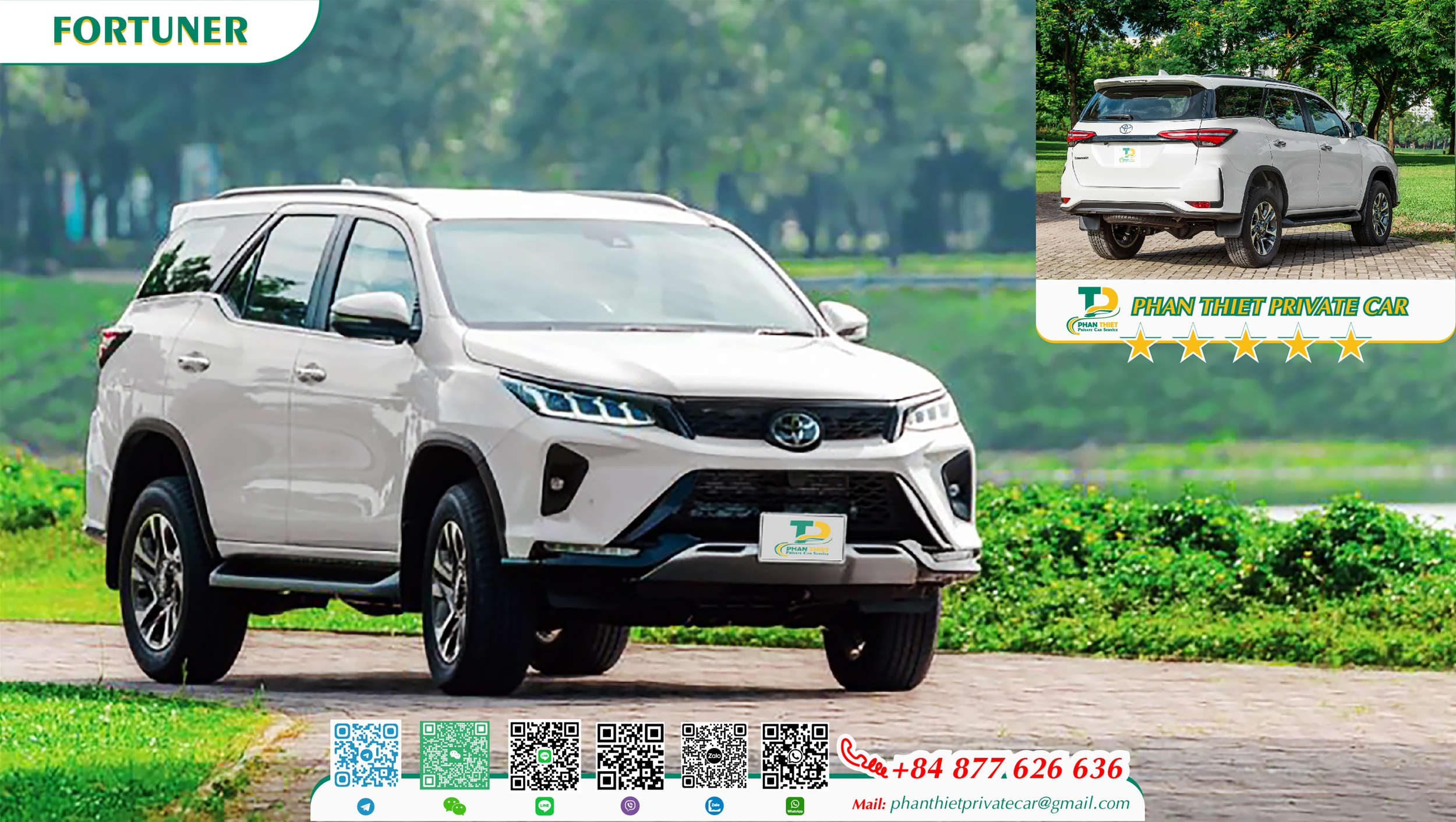 Toyota Fotuner_private car service self driving in Mui Ne ,Phan Thiet